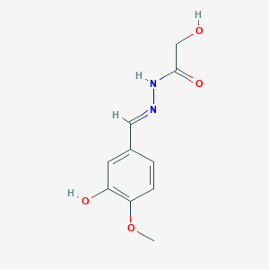 molecular formula C10H12N2O4 B306715 2-hydroxy-N'-(3-hydroxy-4-methoxybenzylidene)acetohydrazide 