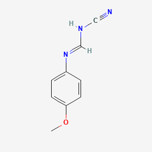 molecular formula C9H9N3O B3067180 Methanimidamide, N-cyano-N'-(4-methoxyphenyl)- CAS No. 59425-38-6