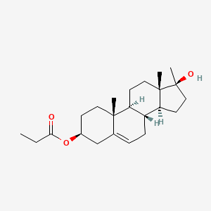 molecular formula C23H36O3 B3067191 [(3S,8R,9S,10R,13S,14S,17S)-17-hydroxy-10,13,17-trimethyl-1,2,3,4,7,8,9,11,12,14,15,16-dodecahydrocyclopenta[a]phenanthren-3-yl] propanoate CAS No. 60883-73-0