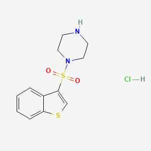 molecular formula C12H15ClN2O2S2 B3067252 4-(Benzo[b]thiophene-3-sulfonyl)-piperazine hydrochloride CAS No. 864759-61-5