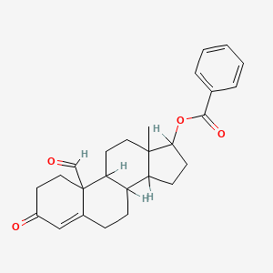 10-formyl-13-methyl-3-oxo-2,3,6,7,8,9,10,11,12,13,14,15,16,17-tetradecahydro-1H-cyclopenta[a]phenanthren-17-yl benzoate