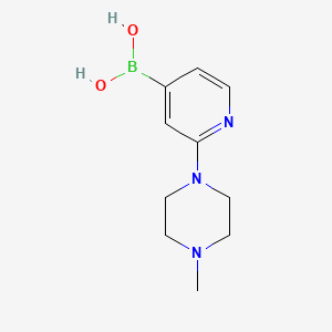 molecular formula C10H16BN3O2 B3067286 2-(4-甲基哌嗪-1-基)吡啶-4-硼酸 CAS No. 1003043-58-0