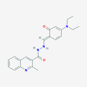 molecular formula C22H24N4O2 B306731 N'-[(E)-[4-(diethylamino)-6-oxocyclohexa-2,4-dien-1-ylidene]methyl]-2-methylquinoline-3-carbohydrazide 