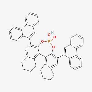 molecular formula C48H37O4P B3067326 (11bS)-8,9,10,11,12,13,14,15-Octahydro-4-hydroxy-2,6-di-9-phenanthrenyl-4-oxide-dinaphtho[2,1-d:1',2'-f][1,3,2]dioxaphosphepin CAS No. 1028416-47-8