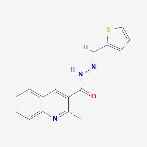 molecular formula C16H13N3OS B306737 2-methyl-N'-(2-thienylmethylene)-3-quinolinecarbohydrazide 