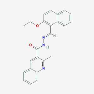molecular formula C24H21N3O2 B306740 N'-[(2-ethoxy-1-naphthyl)methylene]-2-methyl-3-quinolinecarbohydrazide 