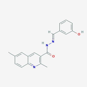 molecular formula C19H17N3O2 B306741 N'-(3-hydroxybenzylidene)-2,6-dimethyl-3-quinolinecarbohydrazide 