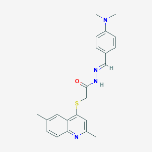 N'-[4-(dimethylamino)benzylidene]-2-[(2,6-dimethyl-4-quinolinyl)sulfanyl]acetohydrazide