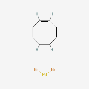 molecular formula C8H12Br2Pd B3067500 Dibromo(1,5-cyclooctadiene)palladium(II) CAS No. 12145-47-0