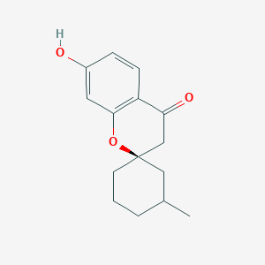 molecular formula C15H18O3 B3067509 (2R)-7-hydroxy-3'-methylspiro[chromene-2,1'-cyclohexan]-4(3H)-one CAS No. 1217538-35-6