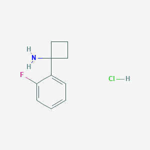 molecular formula C10H13ClFN B3067536 1-(2-Fluorophenyl)cyclobutanamine hydrochloride CAS No. 1228879-28-4