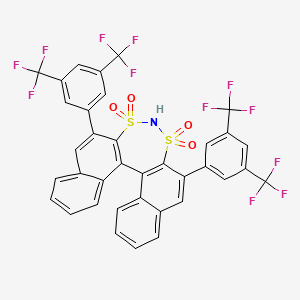 molecular formula C36H17F12NO4S2 B3067554 2,2'-[Iminobis(sulfonyl)]-3,3'-bis[3,5-bis(trifluoromethyl)phenyl]-1,1'-binaphthalene CAS No. 1242421-77-7
