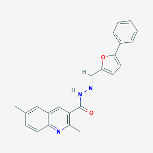 molecular formula C23H19N3O2 B306756 2,6-dimethyl-N'-[(5-phenyl-2-furyl)methylene]-3-quinolinecarbohydrazide 