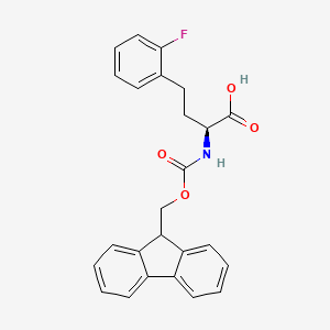 molecular formula C25H22FNO4 B3067575 Fmoc-2-fluoro-L-homophenylalanine CAS No. 1260587-53-8