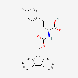 molecular formula C26H25NO4 B3067581 (S)-2-((((9H-Fluoren-9-yl)methoxy)carbonyl)amino)-4-(p-tolyl)butanoic acid CAS No. 1260587-57-2