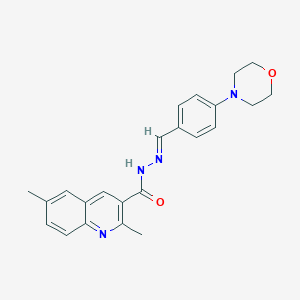 molecular formula C23H24N4O2 B306760 2,6-dimethyl-N'-[4-(4-morpholinyl)benzylidene]-3-quinolinecarbohydrazide 
