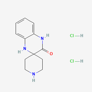 molecular formula C12H17Cl2N3O B3067602 1'H-Spiro[piperidine-4,2'-quinoxalin]-3'(4'H)-one dihydrochloride CAS No. 1268983-14-7