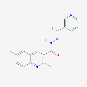 molecular formula C18H16N4O B306761 2,6-dimethyl-N'-(3-pyridinylmethylene)-3-quinolinecarbohydrazide 