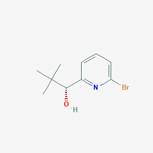 molecular formula C10H14BrNO B3067611 (R)-α-叔丁基-6-溴-2-吡啶甲醇 CAS No. 127912-58-7