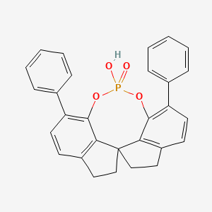 molecular formula C29H23O4P B3067615 （11aR）-10,11,12,13-四氢-5-羟基-3,7-二苯基-二苯并[7,1-de:1',7'-fg][1,3,2]二氧杂膦光环-5-氧化物 CAS No. 1297613-72-9
