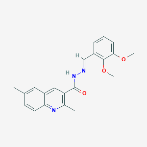 molecular formula C21H21N3O3 B306762 N'-(2,3-dimethoxybenzylidene)-2,6-dimethyl-3-quinolinecarbohydrazide 