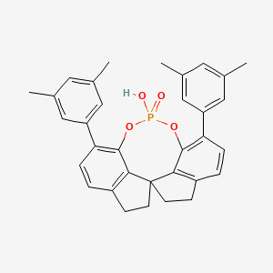 molecular formula C33H31O4P B3067625 Diindeno[7,1-de:1',7'-fg][1,3,2]dioxaphosphocin, 3,7-bis(3,5-dimethylphenyl)-10,11,12,13-tetrahydro-5-hydroxy-, 5-oxide, (11aR)- CAS No. 1297613-75-2