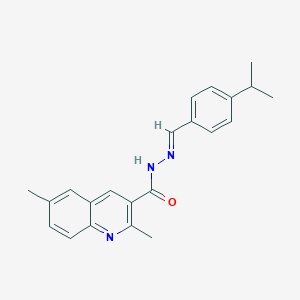 molecular formula C22H23N3O B306764 N'-(4-isopropylbenzylidene)-2,6-dimethyl-3-quinolinecarbohydrazide 