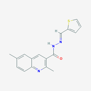 molecular formula C17H15N3OS B306765 2,6-dimethyl-N'-(2-thienylmethylene)-3-quinolinecarbohydrazide 