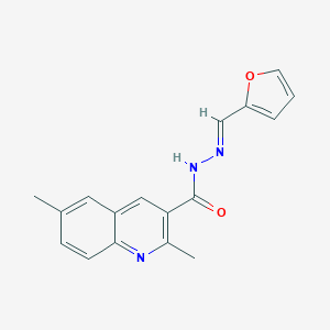 molecular formula C17H15N3O2 B306766 N'-(2-furylmethylene)-2,6-dimethyl-3-quinolinecarbohydrazide 