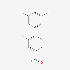molecular formula C13H7F3O B3067665 2,3',5'-三氟-[1,1'-联苯]-4-甲醛 CAS No. 1318975-41-5