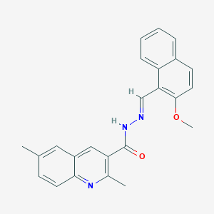 molecular formula C24H21N3O2 B306769 N'-[(2-methoxy-1-naphthyl)methylene]-2,6-dimethyl-3-quinolinecarbohydrazide 