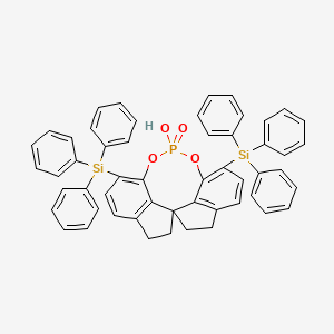 12-Hydroxy-1,10-bis(triphenylsilyl)-4,5,6,7-tetrahydrodiindeno[7,1-de:1',7'-fg][1,3,2]dioxaphosphocine 12-oxide