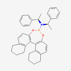 molecular formula C36H38NO2P B3067720 N,N-双[(1R)-1-苯乙基]-12,14-二氧杂-13-磷杂五环[13.8.0.0²,¹¹.0³,⁸.0¹⁸,²³]三环-1(15),2(11),3(8),9,16,18(23)-己烯-13-胺 CAS No. 1389329-66-1