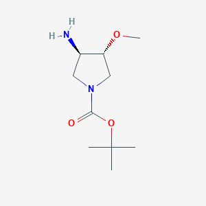 molecular formula C10H20N2O3 B3067727 (3R,4R)-tert-Butyl 3-amino-4-methoxypyrrolidine-1-carboxylate CAS No. 1400562-12-0
