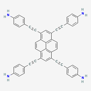 molecular formula C48H30N4 B3067732 4,4',4'',4'''-(Pyrene-1,3,6,8-tetrayltetrakis(ethyne-2,1-diyl))tetraaniline CAS No. 1404196-75-3