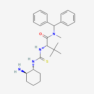 molecular formula C27H38N4OS B3067737 (2S)-2-[[[[(1R,2R)-2-Aminocyclohexyl]amino]thioxomethyl]amino]-N-(diphenylmethyl)-N,3,3-trimethylbutanamide CAS No. 1421052-39-2