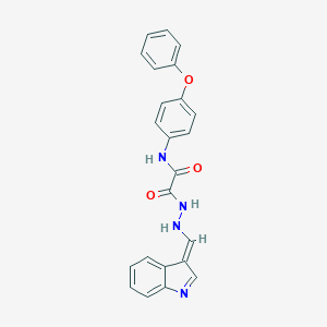 molecular formula C23H18N4O3 B306775 2-[2-[(E)-indol-3-ylidenemethyl]hydrazinyl]-2-oxo-N-(4-phenoxyphenyl)acetamide 