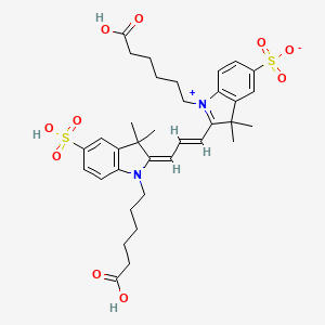 molecular formula C35H44N2O10S2 B3067758 Cy3 二酸(二磺酸) CAS No. 146397-17-3