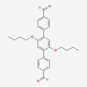molecular formula C28H30O4 B3067776 2',5'-Dibutoxy-[1,1':4',1''-terphenyl]-4,4''-dicarbaldehyde CAS No. 1501954-20-6