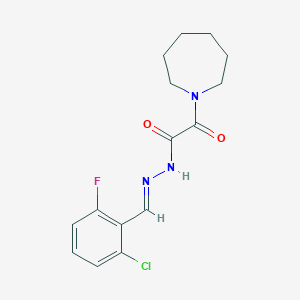molecular formula C15H17ClFN3O2 B306791 2-(1-azepanyl)-N'-(2-chloro-6-fluorobenzylidene)-2-oxoacetohydrazide 