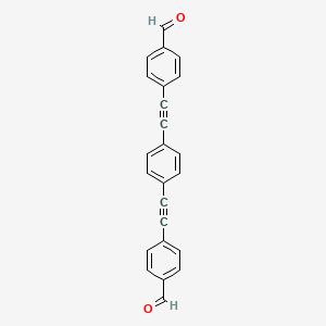 molecular formula C24H14O2 B3067914 4,4'-(1,4-Phenylenebis(ethyne-2,1-diyl))dibenzaldehyde CAS No. 192188-70-8