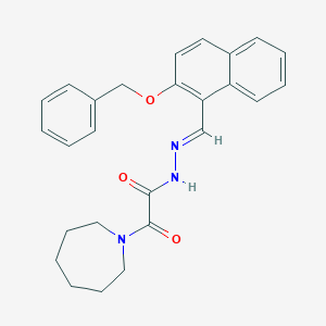 molecular formula C26H27N3O3 B306792 2-(1-azepanyl)-N'-{[2-(benzyloxy)-1-naphthyl]methylene}-2-oxoacetohydrazide 