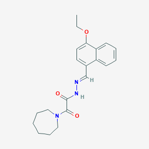 molecular formula C21H25N3O3 B306794 2-(1-azepanyl)-N'-[(4-ethoxy-1-naphthyl)methylene]-2-oxoacetohydrazide 