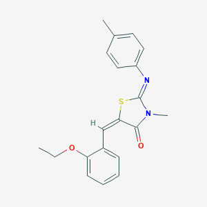 molecular formula C20H20N2O2S B306798 (2E,5E)-5-(2-ethoxybenzylidene)-3-methyl-2-[(4-methylphenyl)imino]-1,3-thiazolidin-4-one 