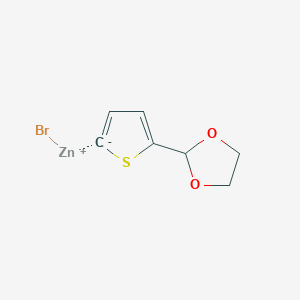 molecular formula C7H7BrO2SZn B3068182 5-(1,3-Dioxolan-2-yl)-2-thienylzinc bromide CAS No. 307531-84-6