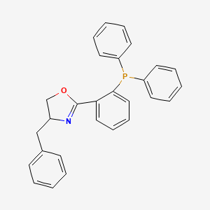 molecular formula C28H24NOP B3068194 2-[2-(二苯基膦)苯基]-4-苄基-2-恶唑啉 CAS No. 314020-70-7