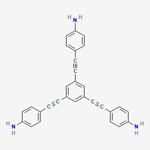 molecular formula C30H21N3 B3068216 4,4',4''-(苯-1,3,5-三基三(乙炔-2,1-二基))三苯胺 CAS No. 326002-91-9