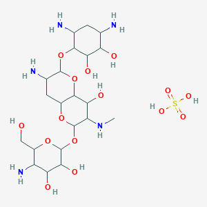 molecular formula C21H43N5O15S B3068341 Nebramycin II (sulfate) CAS No. 41194-16-5