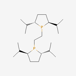 molecular formula C22H44P2 B3068464 （2S,5S）-1-[2-[(2S,5S）-2,5-二（丙烷-2-基）膦杂环-1-基]乙基]-2,5-二（丙烷-2-基）膦杂环 CAS No. 528854-34-4