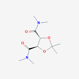 molecular formula C11H20N2O4 B3068566 (4R,5R)-N4,N4,N5,N5,2,2-六甲基-1,3-二氧戊环-4,5-二甲酰胺 CAS No. 63126-29-4